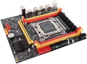 Computer Motherboard with X79 Chipset, 4 DDR3 RAM Slot, 128GB Capacity, for E5 V1 V2, for i7 3th 4th Gen Processors, PC Gaming Motherboard Support 1066, 1333, 1600, 1866MHz