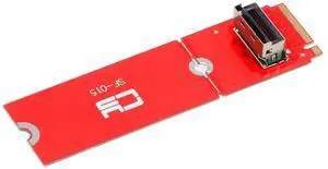 cablecc M.2 M-Key PCI-E 5.0 4.0 to Mini Cool Edge IO MCIO Female Host Adapter for PCIe Nvme SSD 2280 2230