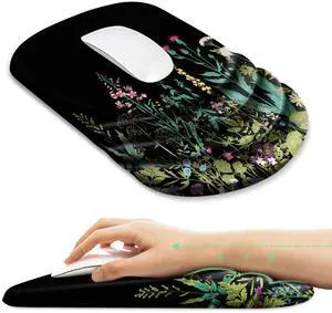 Ergonomic Mouse Pad with Wrist Rest Support,Non-Slip PU Base,Massage for Carpal Tunnel Pain Relief,Memory Foam Mousepad for Home,Office,WorkWeeds