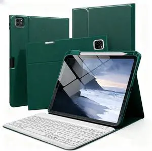 MERSATM Magnetic Detachable Keyboard Case for iPad Air 13" (M2 2024/M3 2025) & iPad Pro 12.9" (4th-6th Gen) - 3 Viewing Angles, Pencil Holder, Auto Sleep/Wake, Cyan