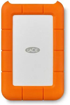 LaCie Rugged USB-C, 1TB, Portable External Hard Drive, Drop, Shock, Dust, Rain Resistant, for Mac & PC (STFR1000800)