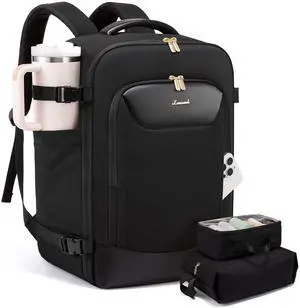 LOVEVOOK 50L Travel Backpack for Women Men, Large Carry on Backpack for Airplanes TSA Personal Item Travel Bag fits 17.3" Laptop, Waterproof Weekender Essentials Airline Approved with 2 Packing Cubes