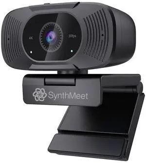 4K Webcam for PC, 1080P@60FPS, 4K Camera with Noise-reducing Microphone, 92°FOV, 8MP USB Webcam Plug and Play, Privacy Cover, Works Perfect for Meeting Platform Zoom/Teams/Skype/Google Meet