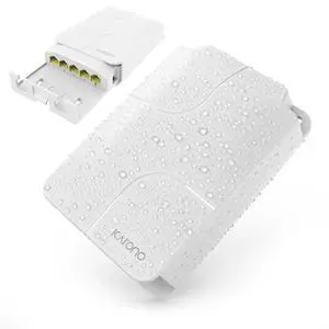 Karono Outdoor Waterproof PoE Extender 5 Port, 1 PoE in 4 PoE Out 90W Gigabit Ethernet Repeater, IEEE802.3af/ at/bt, 10/100/1000Mbps, Wall Mount POE Amplifier/Booster, Plug and Play