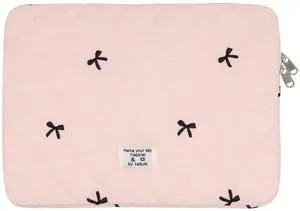 13-14 Inch Puffy Laptop Storage Bag Cute Bow Graphic Tablet Sleeve Carrying Case Computer Bag Protective Cover Pouch