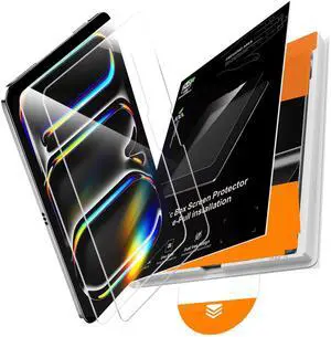 PandaShield 2 Pack Screen Protector for iPad Pro M5/M4 [13 inch] .(2025/2024),9H+ Tempered Glass film with Easy-Install box,Apple Pencil Compatible,Bubble Free,HD Clarity,Scratch Resistant