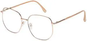 Cyxus Photochromic Blue Light Glasses for Men Women Computer Glasses UV Protection Glasses 8261 (Rose Gold White Lens)