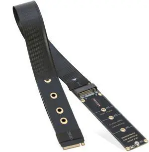 RIITOP M.2 NVMe Extension Cable, NVMe Extender for Both M Key and B+M Key SSD in Size 2280/2260/2242/2230 Support PCIe 4.0 and SATA 6Gbps(1FT)