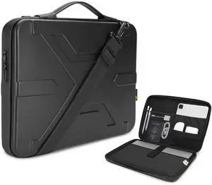 KIZUNA Laptop Case Bag 13 Inch Sleeve Shoulder Briefcase for 14" MacBook Pro/13.6" Macbook Air M3/14 Yoga Slim 7x/14 Dell 14 Plus/ThinkPad X9 14/14.5" XPS 14/HP EliteBook,Black