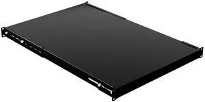 IOGEAR 1U Adjustable Depth Fixed Server Rack Shelf  Heavy Duty Steel, 330 lb Capacity, 19.538.3" Depth, Solid 27.5" Shelf (GRSH02)