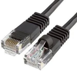 Cmple - Cat5e Ethernet Cable 150 ft, 350 MHz UTP Cat 5e Ethernet Patch Cable, 1Gbps Network LAN Cables, RJ45 Connectors, Compatible with Laptop, Modem, Router - Black