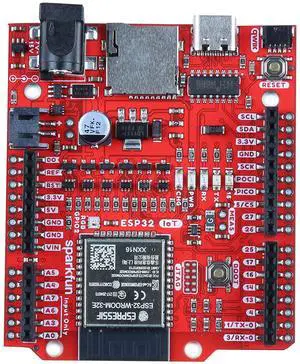 SparkFun IoT RedBoard - ESP32 Development Board -ESP32 WROOM MCU Module USB-C Connector Qwiic Connector MicroSD Card -ESP32 Dimensions: 2.3in x 2.7in x 1.08in