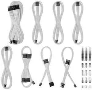 CableMod C-Series Classic ModMesh Sleeved Cable Kit for Corsair Type 5 RMX Shift (White)