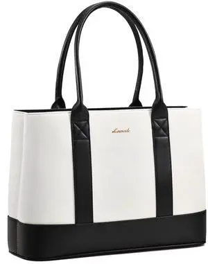 LOVEVOOK Laptop Bag for Women, 15.6 inch Computer Work Tote Bag, Waterproof Leather Shoulder Bag, Large Capacity Business Handbag, Office Briefcase for Gift, Travel, Teacher