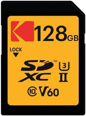 Kodak 128GB UHS-II U3 V60 Ultra Pro SDXC Memory Card