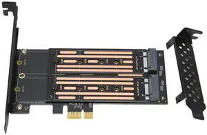 ASHATA M.2 NVMe to PCIE Adapter, 6Gbps 3Gbps 1.5Gbps M.2 NVMe SSD NGFF to PCIE Adapter Card for Desktop Chassis, Supported NCQ Plug and Play