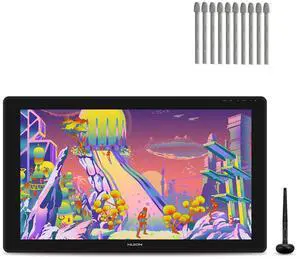 HUION Kamvas 24 Plus 2.5K QHD Drawing Tablet with Screen, 140% sRGB Full-Laminated QD Drawing Monitor with Battery-Free Pen for PC, Mac, Android, 23.8inch Pen Display with 10 Felt Pen Nibs