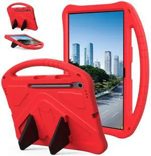 YRH for Samsung Galaxy Tab S10 FE+ Plus Case 13.1 inch 2025, Kids EVA Shockproof Cover with Stand Handle (Red)