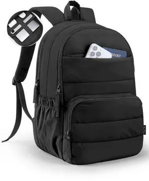 Uselike Travel Backpack for Women, 15.6 Inch College Laptop Backpack, Water Resistant Work Backpacks, Cute Quilted Bookbag