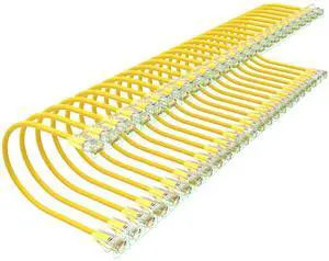 Xcftaud Cat 6 Patch Cables 3 feet (24Pack), Slim Cat6a Ethernet Patch Cable 10Gbps 550Mhz, UTP Pure Copper Patch Cables Cat6, Flexible Thin Cat6a Patch Cable for Network Devices Setup, Yellow