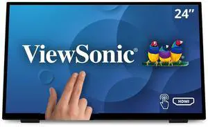 ViewSonic TD2465 24 Inch 1080p Touch Screen Monitor with Advanced Ergonomics, HDMI and USB Inputs
