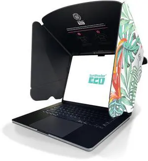 Laptop Sun Shade (L, Jungle), SunShader Eco, Recyclable Multi-Layered Cardboard Laptop Sun Shade for Working Outside & Privacy Screen - Patent 10963010