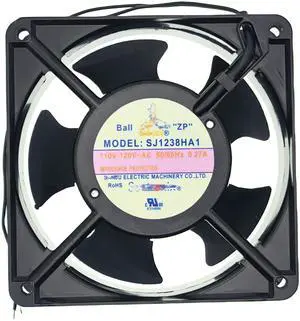 for Suntronix SJ1238HA1 Axial Fan, AC 110V~120V 0.27A 50-60Hz,2-Wire Ball Cabinet Cooling Fan Size:120X120X38mm.
