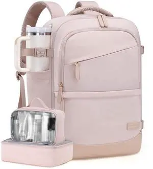 LOVEVOOK Travel Backpack for Women & Men, 40L Carry on Backpack Airline Approved, Large TSA Personal Item Travel Bag fits 17.3" Laptop, Business Weekender Bag for Essentials, 4Pcs