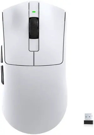 KYSONA Jupiter SE Wireless Gaming Mouse, 26000 DPI Optical Sensor, Ultralight 46G, 300 Hr Battery Life, 5 Programmable Buttons for PC/Mac/Laptop, White