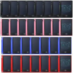 Zonon Writing Tablets for Kids LCD Mini Electronic Doodle Board Educational Learning Writing Pad Erasable Drawing Pad Reusable Back to School Preschool Art Party Favor, 4.72 x 3.54 Inches (16 Pieces)