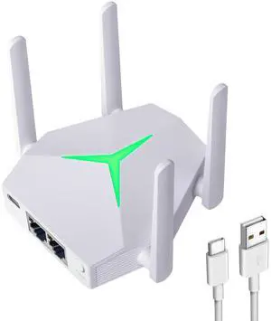 2025 AC1200 WiFi Range Extender, USB Dual Band 5GHz/2.4GHz WiFi Repeater with 3 Modes & 2 Ethernet Ports Cover up to 12000 Sq.ft, EX004 Internet Signal Booster for Whole Home, Plug and Play (White)