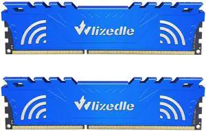 Wlizedle DDR3 RAM 16GB Kit (2x8GB) 1333MHz CL9 UDIMM, Desktop Memory Module PC3-10600 240-Pin 1.5V 2Rx8 Dual Rank Non-ECC Unbuffered PC Computer RAM Stick Upgrade - Blue