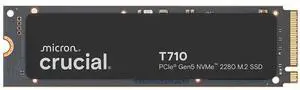 Crucial T710 1TB Gen5 NVMe SSD, Up to 14,900 MB/s, PCIe 5.0 M.2 2280, Internal Solid State Drive, Compatible with Laptop, Desktop, +Acronis Software - CT1000T710SSD8-01