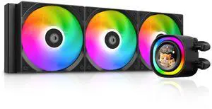 ID-COOLING FX360 LCD  Premium 360mm AIO Liquid CPU Cooler with 1.48 Full-Color LCD Display, 350W TDP, Intel LGA1851/1700 & AMD AM5/AM4 Support