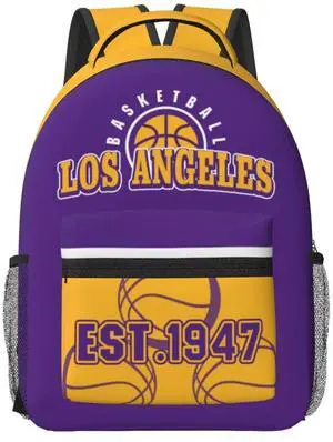 Los Angeles Backpack for Boys Girls, Sports Backpack,Suitable For School Use,Gift For Men Women Fans