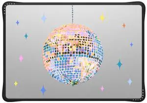 CASETiFY Impact MacBook Air 15" (M2-M4) Case [Cushioned Impact Corners/Scratch-Resistant/Anti-Slip Grip] - Disco - Clear Black