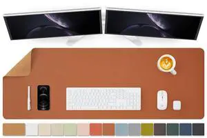 Large Cork Desk Mat - 47.2"x 17" Desk Pad for Office and Home - Ideal for Large Mouse Pad and Desk Mats on Top of Desks(Brown)