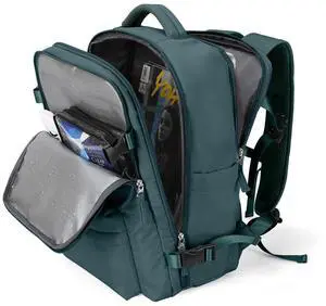 Large Travel Backpack Women, Carry On Backpack,Hiking Backpack Waterproof Outdoor Sports Rucksack Casual Daypack with USB Charging Port Shoes Compartment, Dark Blue