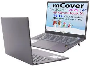 mCover Hard Case ONLY Compatible for 2024~2025 14" HP OmniBook X 14-FExxxx Series Windows AI PC Laptop (NOT Fitting Any Other HP Models) - Black