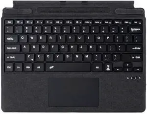 Zoof Keyboard for Microsoft Surface Pro Copilot+ (11th Edition) / Pro 11 / Pro 10 / Pro 9 / Pro 8 / Pro X, 13 inch, Detachable Type Cover with Touchpad, 7-Color Backlit & Pen Holder (Black)