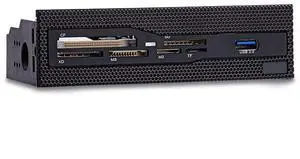 Wscoficey 5.25 Internal Card Reader Media Multi-Function Dashboard PC Front Panel USB 3.0 Support CF XD MS M2 TF