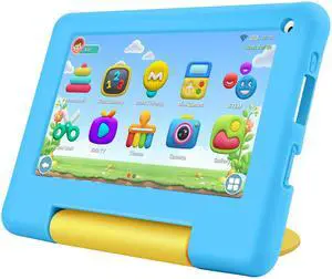 Kids Tablet 7IN Children Tablets for Kids 3-7 Android Tablet for Toddler Boys Girls, Educational Toddler Tablets with WIFI Touch Screen, Dual Camera, Kids Learning APP for Child Ages 3 to12 (Blue)