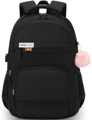 YAMTION School Backpack for Teens, Laptop Backpack Fits 15.6Inch Notebook for Travel,Book Bags with Large Capacity,Casual Back Pack for Girls Middle and High School College