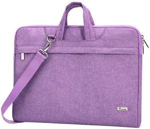 Voova Laptop Bag 17 17.3 Inch Water-resistant Laptop Sleeve Case with Shoulder Straps & Handle, Computer Case Cover Slim Briefcase Compatible with 17-18 Hp Dell Asus Acer, Lavender