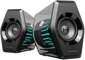 Edifier G2000 Pro 64W Desktop 2.0 Computer Gaming Speakers for PC Laptop Mac Woofer Bluetooth USB 3.5mm AUX Inputs RGB Lights Multimedia Speakers Black