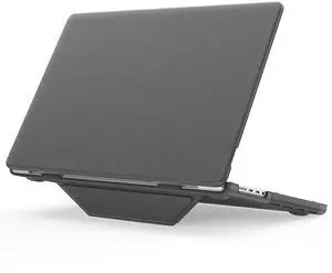 Compatible with MacBook Pro 16 inch Case 2025 2024-2021, Foldable Stand, Anti-Fingerprint PU Leather Protective Hard Shell Cover for M4 M3 M2 M1 Pro Max A3403 A3186 A2991 A2780 A2485, Grey