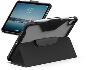 URBAN ARMOR GEAR UAG Designed for iPad A16 Case 11" 11th Gen 2025, 10.9" 10th Gen 2022 (A3354 A3355) Plyo LT - Armor Shell Folio Cover with Adjustable Kickstand & Pencil Holder, Ice/Black