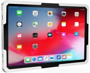 Mount-It! Universal Tablet Wall Mount, Anti-Theft iPad Mount, Enclosure Fits Tablets from 9.7" to 13" Screen Size, Flush Wall Mounting Kiosk, Durable Steel Design, White