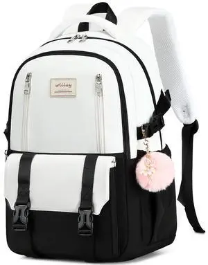 Caoroky knight Travel Laptop Backpack for Women Girls Elementary High School Bag College Backpacks Waterproof Daypack Large Bookbags Purse for Teens Students Computer Bags 15.6 Inch-Blacknew