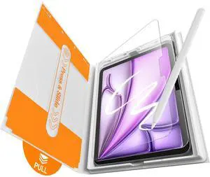 EZ-GLAZ-2 Pack Paper-feel Glass Screen Protector for iPad Air 13-in. (M3) 2025 / (M2) 2024, Matte Glass Film with Easy Application Tray, Scratch Resistant, Compatible with Apple Pencil